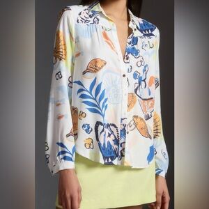 MAEVE ALIDA ANTHROPOLOGIE discontinued SZ-L. Women's Buttondown Shirt.